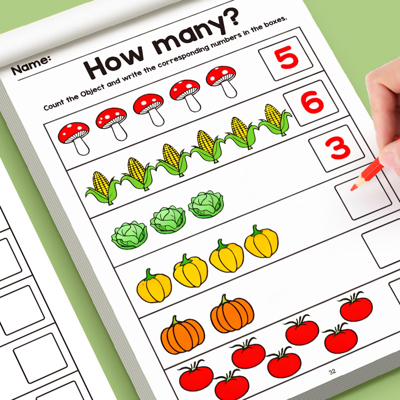 Learning Workbook Preschool - كتاب تمارين رياضيات مصور من 32