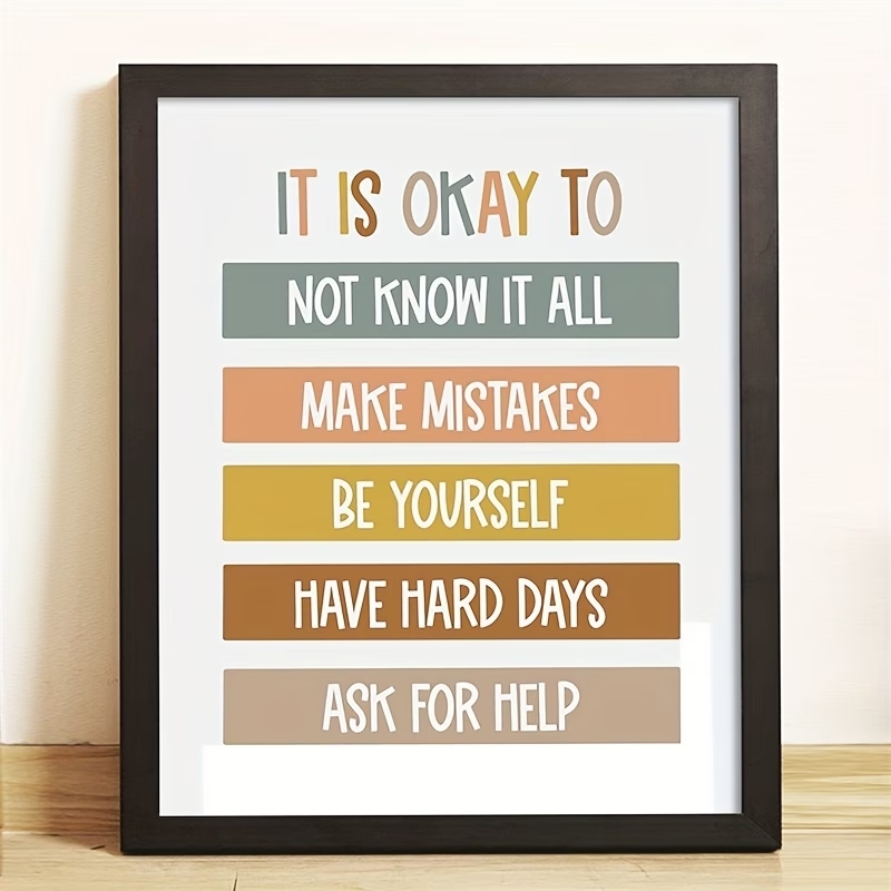 Kids Education Quote - لوحة قماشية مطبوعة بتصميم عصري بوهيمي