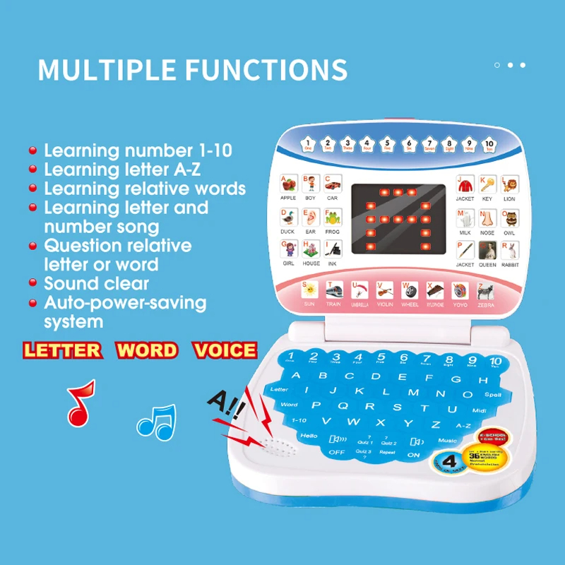 Kids Educational Computer - جهاز كمبيوتر محمول تعليمي للأطفال، لعبة