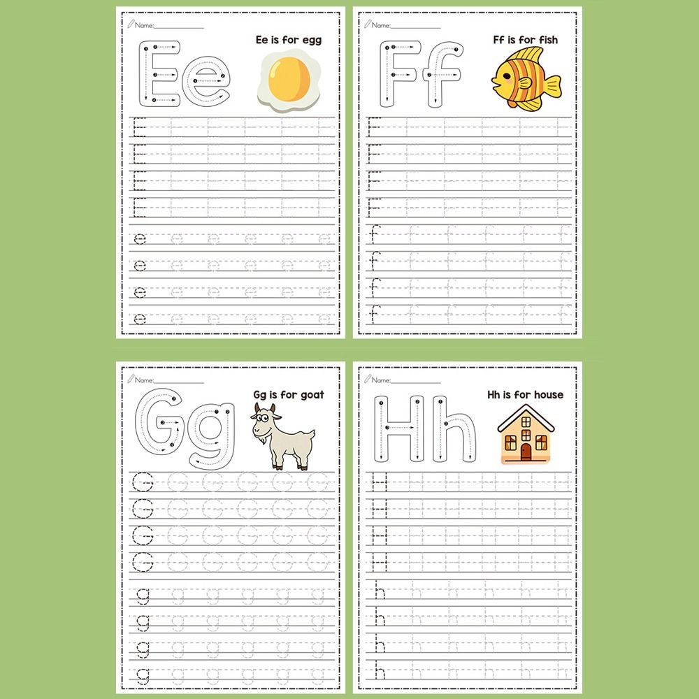 Learning Workbook Preschool - كتاب تدريب على الكتابة باللغة الإنجليزية