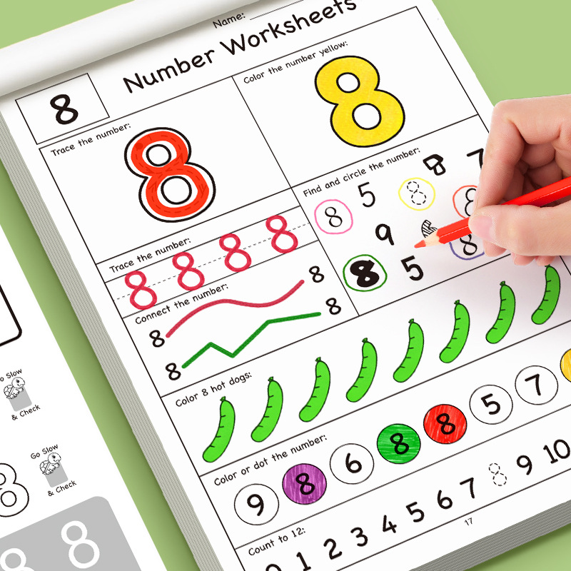 كتاب تمارين رياضيات مصور من 32 - مراجعة Learning Workbook Preschool وسعره