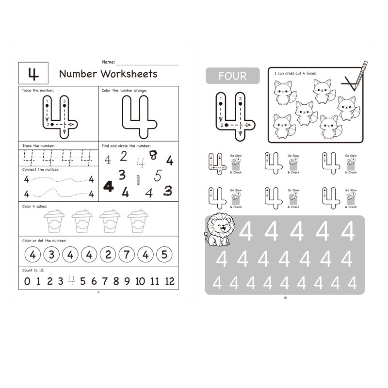كتاب تمارين رياضيات مصور من 32 - مراجعة Learning Workbook Preschool وسعره