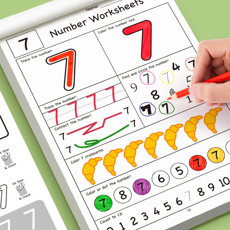 كتاب تمارين رياضيات مصور من 32 - مراجعة Learning Workbook Preschool وسعره