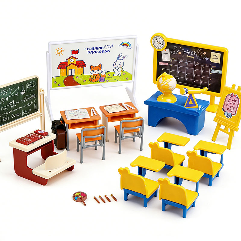 مجموعة أثاث مصغرة لبيت الدمى،  - مراجعة Kids Education Desk وسعره