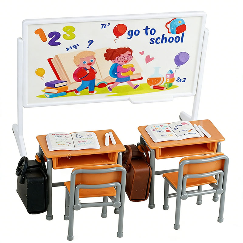 مجموعة أثاث مصغرة لبيت الدمى،  - مراجعة Kids Education Desk وسعره
