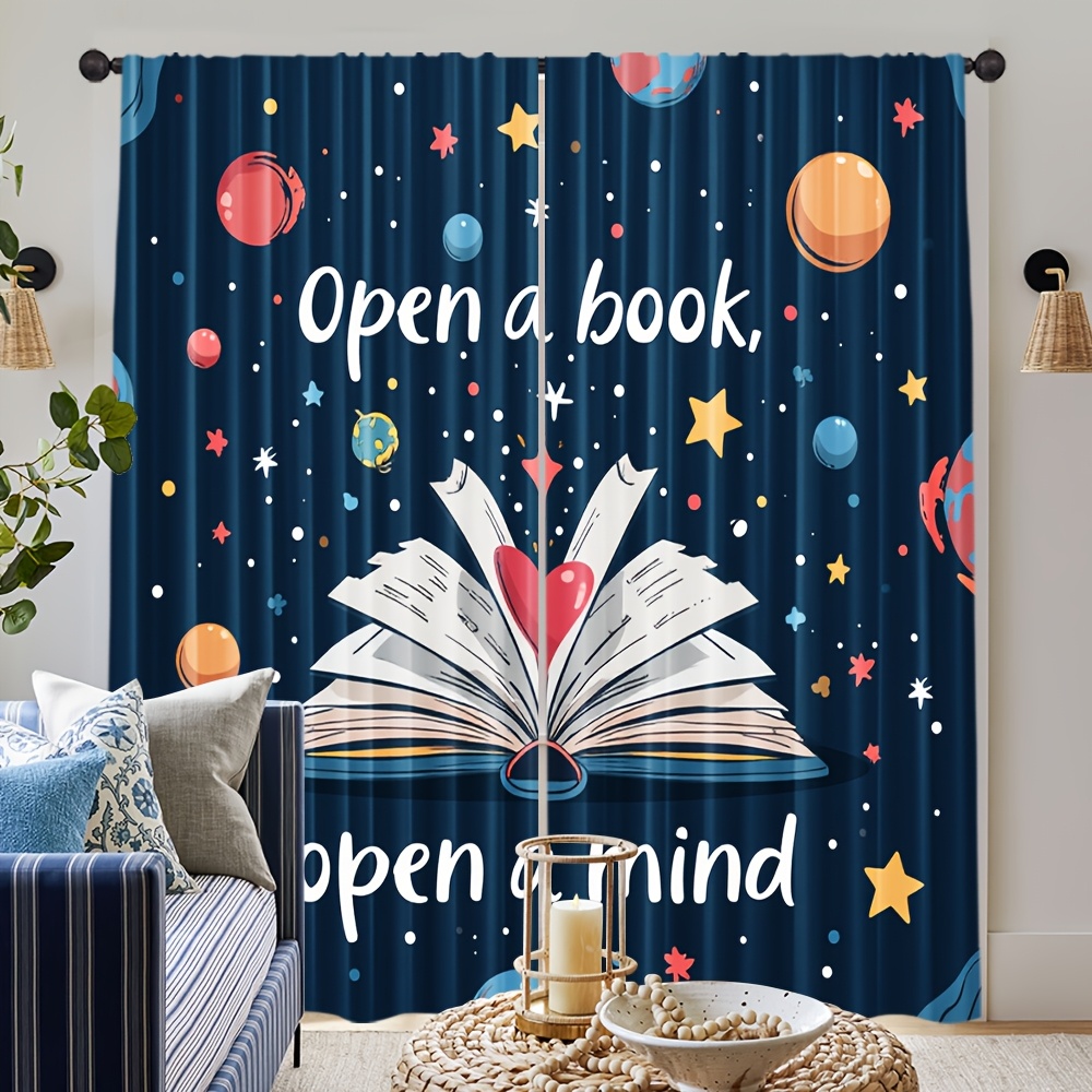 ستائر نوافذ بتصميم كتاب تعليمي - مراجعة Kids Education Quote وسعره