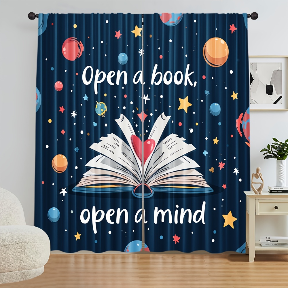 ستائر نوافذ بتصميم كتاب تعليمي - مراجعة Kids Education Quote وسعره