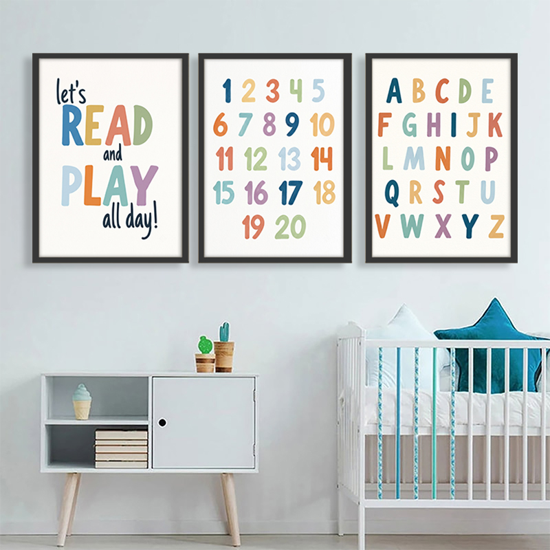 مجموعة لوحات جدارية قماشية بأل - مراجعة Kids Education Quote وسعره