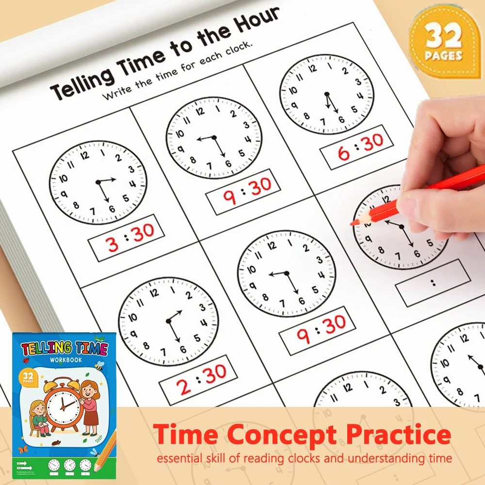 كتاب تمارين تعليمي لتعلم الوقت - مراجعة Learning Workbook Preschool وسعره