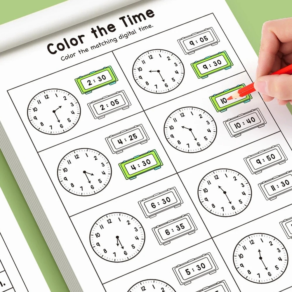 كتاب تمارين تعليمي لتعلم الوقت - مراجعة Learning Workbook Preschool وسعره