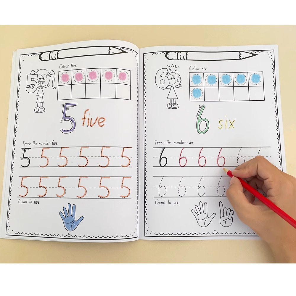 A4 حجم عدد 0-30 تتبع ممارسة ال - مراجعة Learning Workbook Preschool وسعره