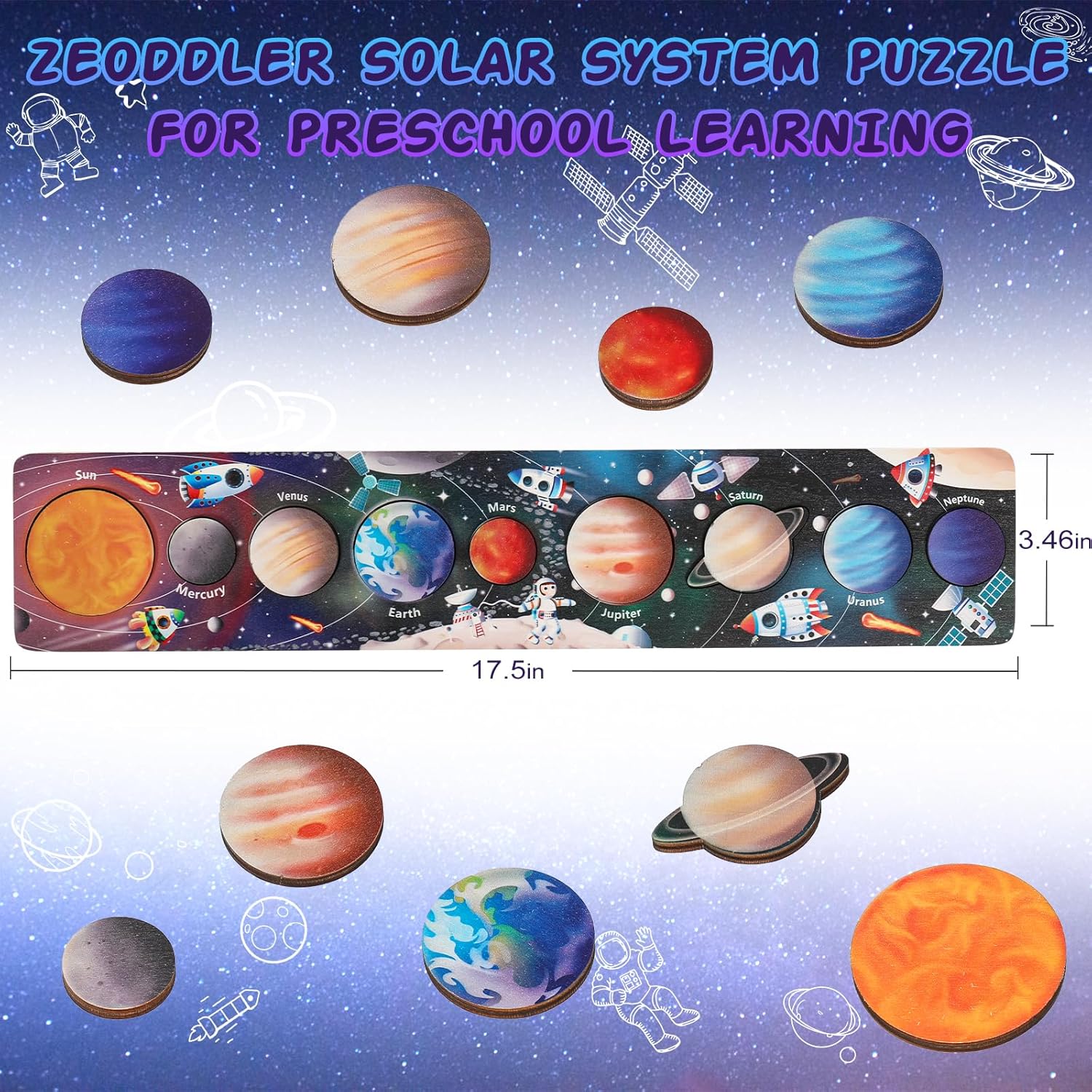 الأطفال خشبية الفضاء كوكب الأل - مراجعة Solar System Model وسعره