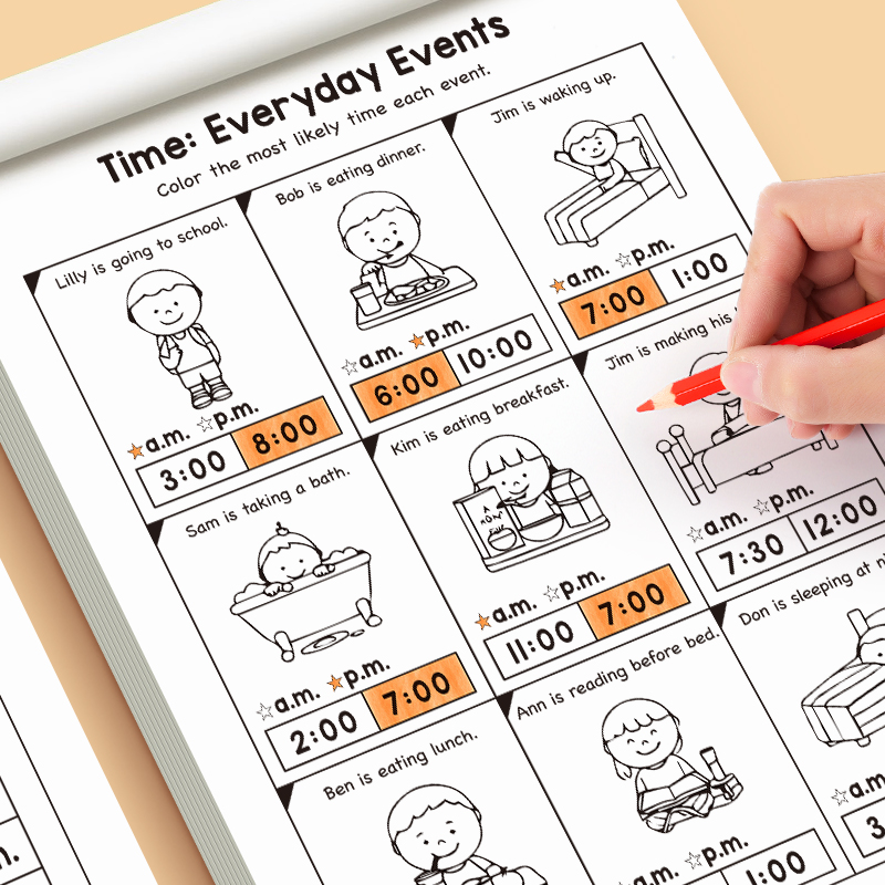 كتاب تمارين تعليم الوقت للأطفا - مراجعة Learning Workbook Preschool وسعره