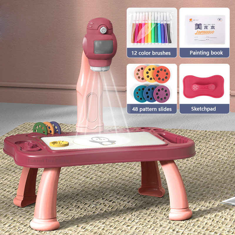 مجموعة طاولة رسم فنية ليد للأط - مراجعة Kids Education Desk وسعره