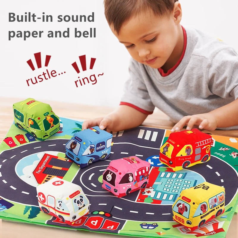 مجموعة ألعاب سيارة ناعمة مع سج - مراجعة Kids Educational Mat وسعره